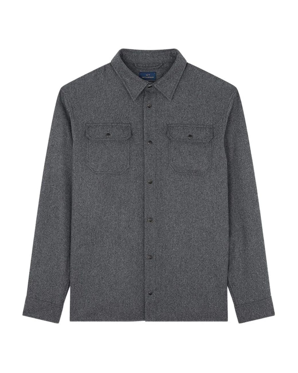 Paul & Shark Gray Chest-Pockets Shirt for men