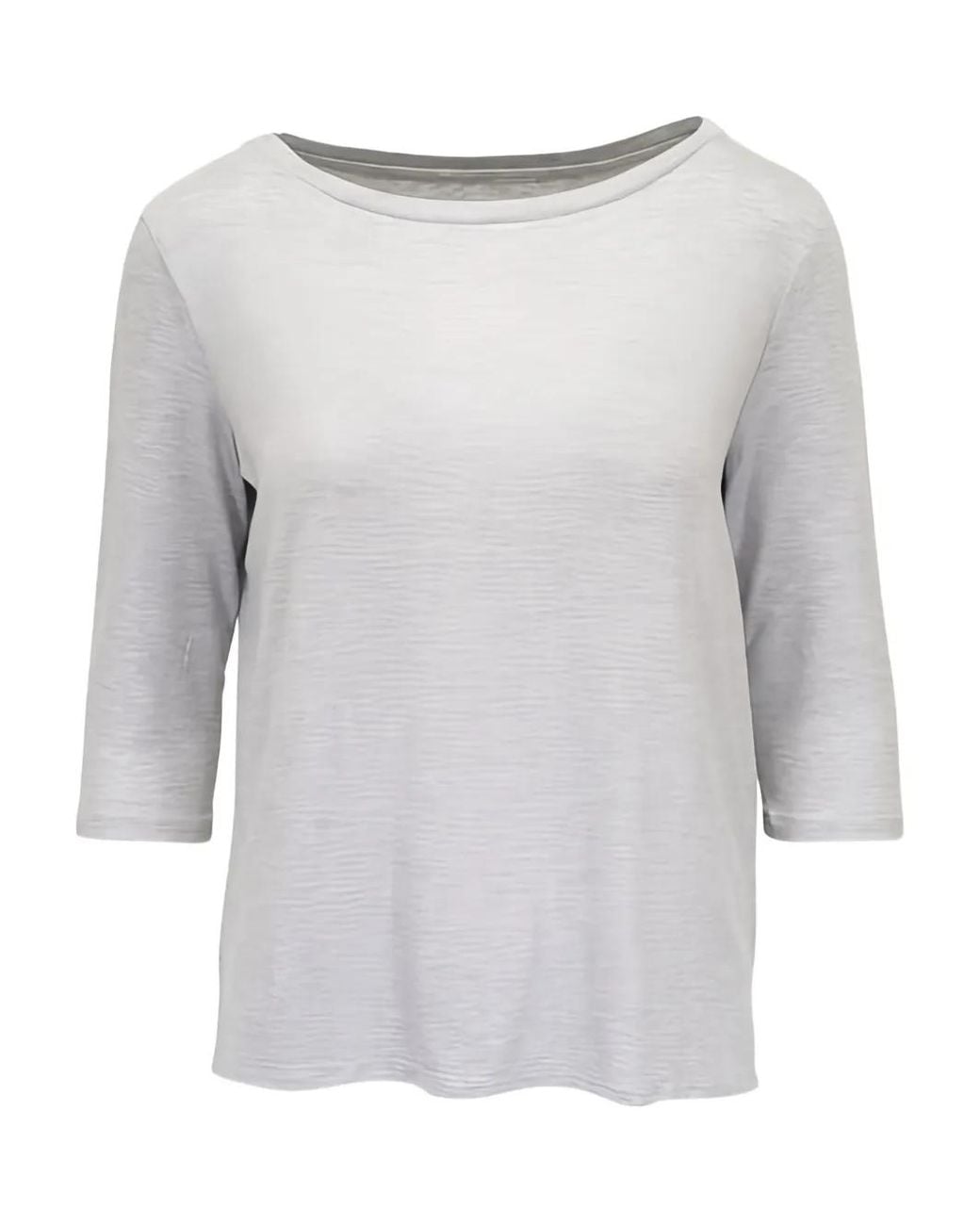 Majestic Filatures White Boat-Neck T-Shirt