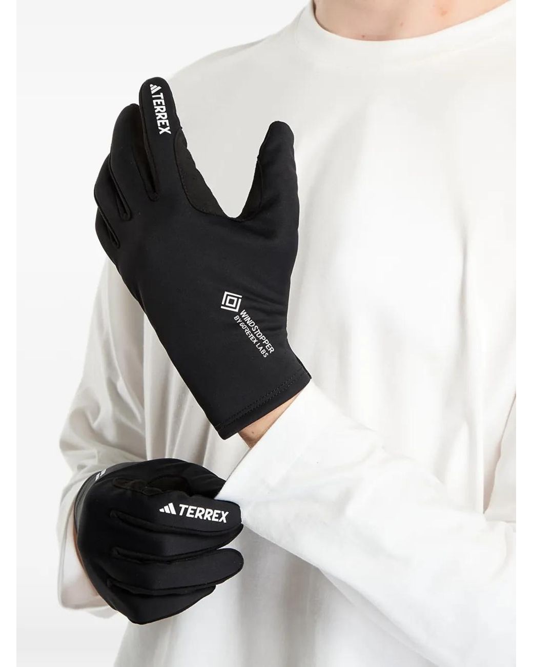 Adidas White Terrex Xperior Gore-Tex Gloves