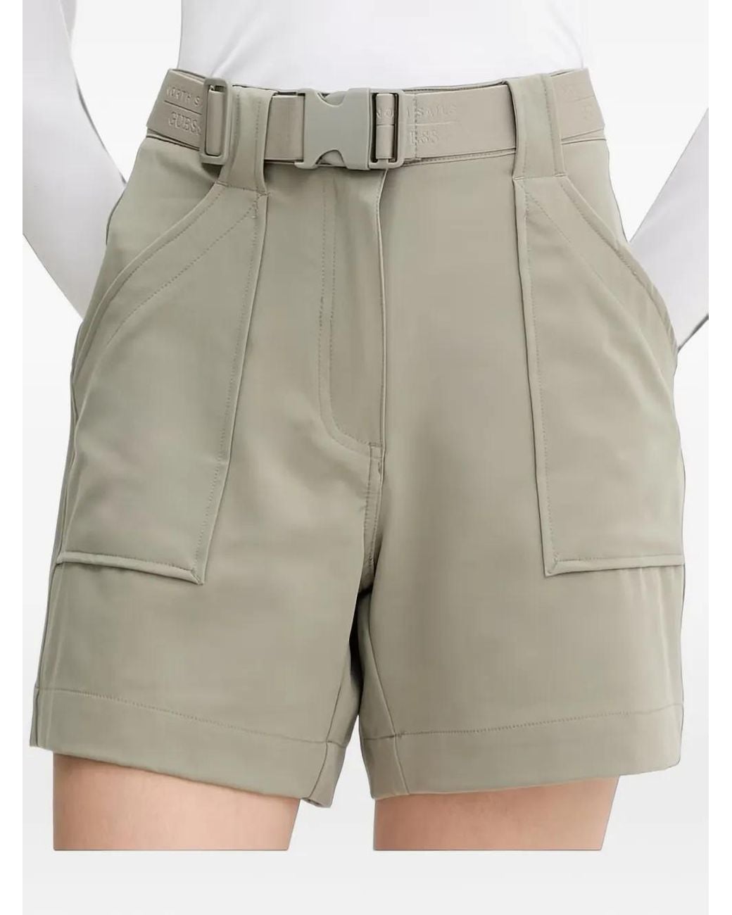 Guess Gray Belted Cargo Shorts