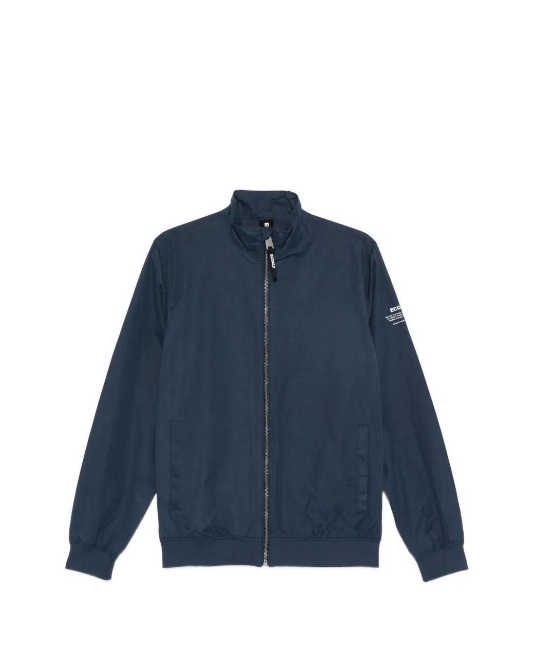Ecoalf Blue Logo-Print Zip-Up Jacket for men