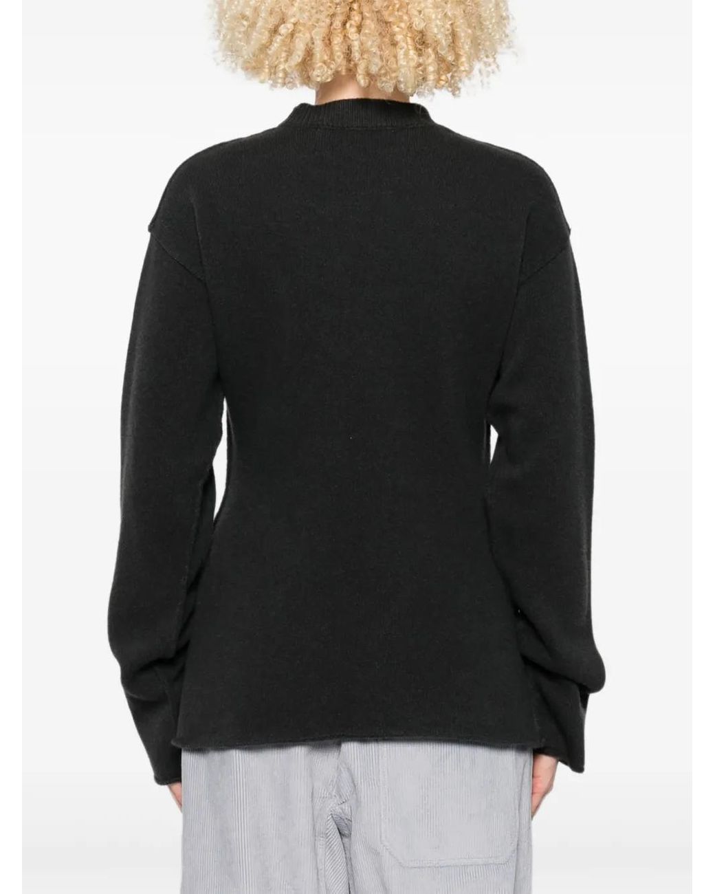 Sofie D'Hoore Black Round-Neck Wool Sweater