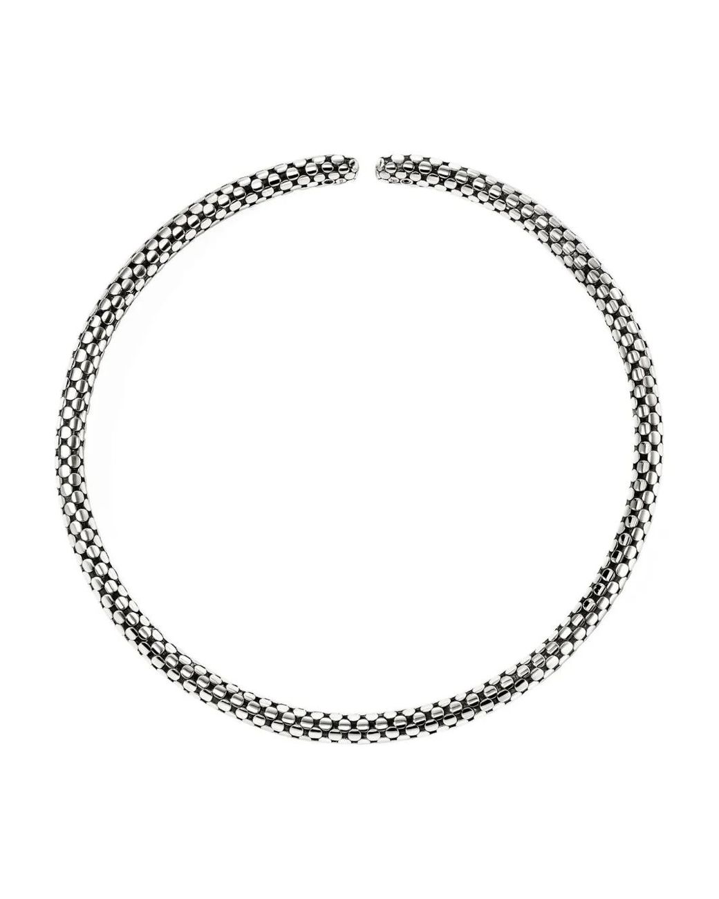 John Hardy Metallic Sterling Dot Collar Necklace
