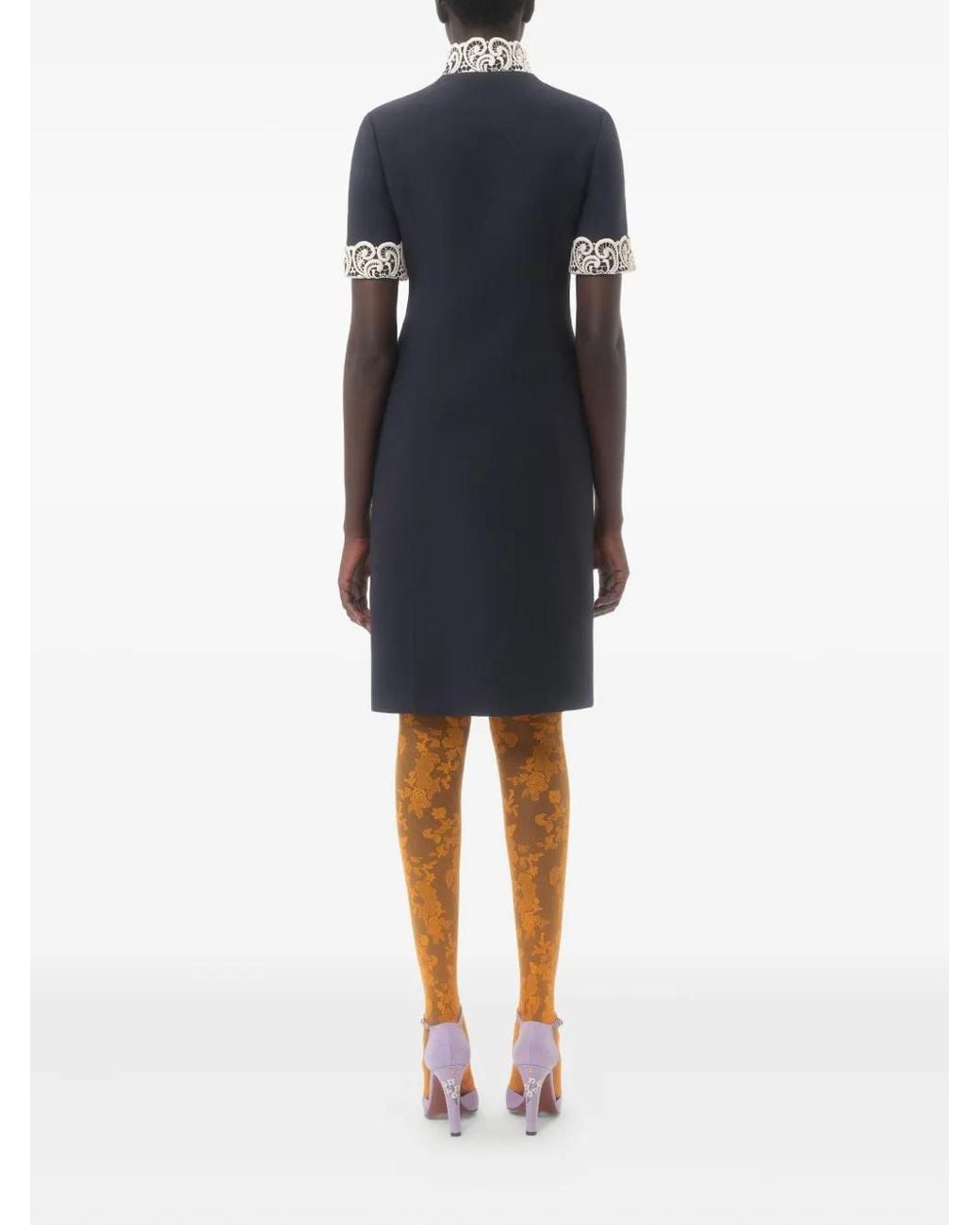 Valentino Garavani Blue Crepe Couture Midi Dress