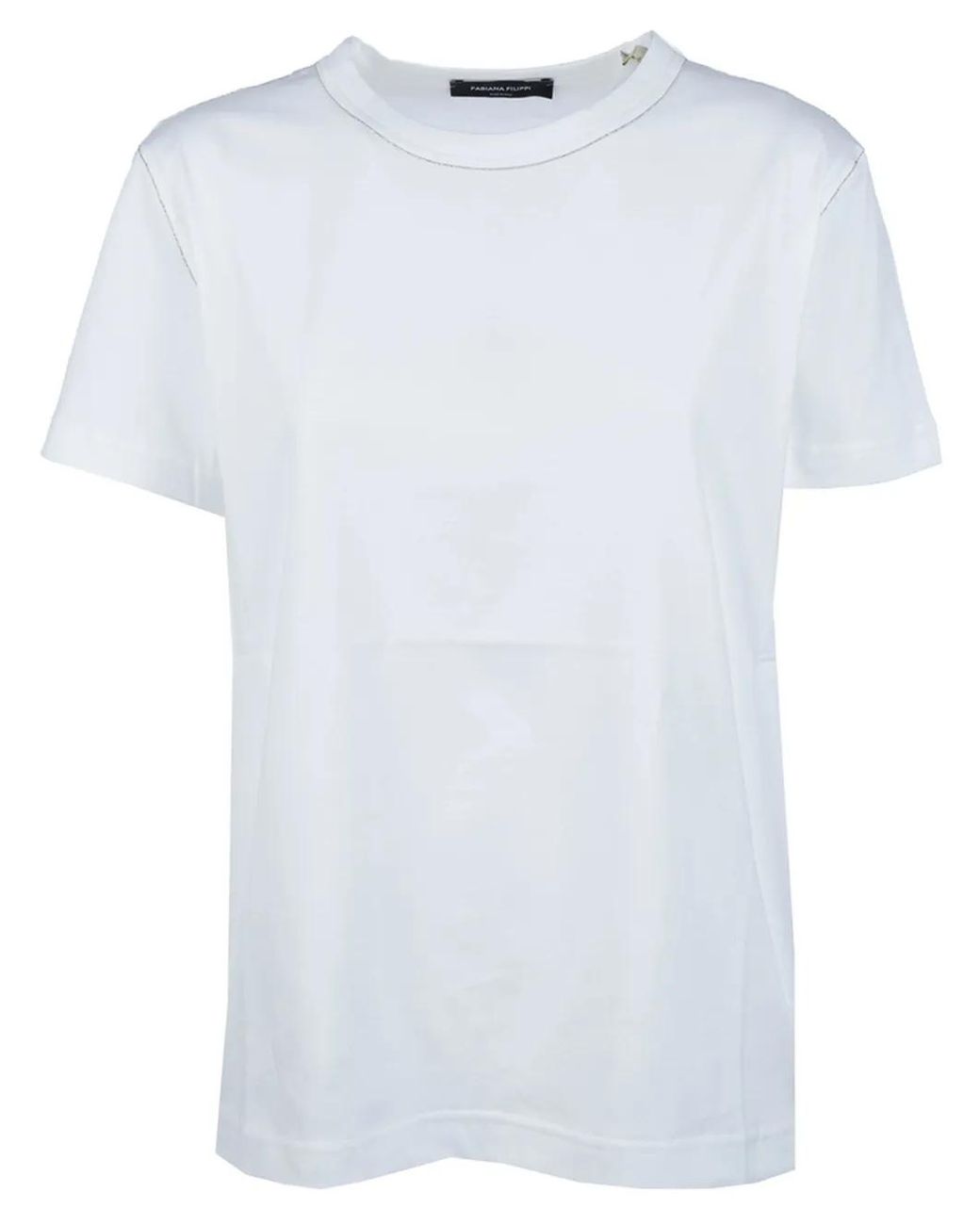 Fabiana Filippi White Jersey Round Neck Tshirt