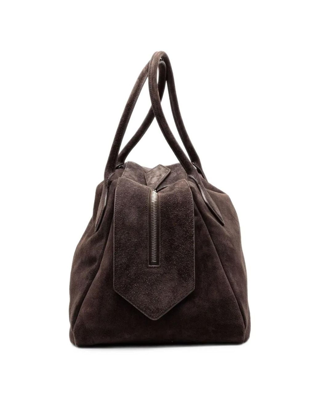 MINOBOSSI Black Abigail Suede Tote Bag