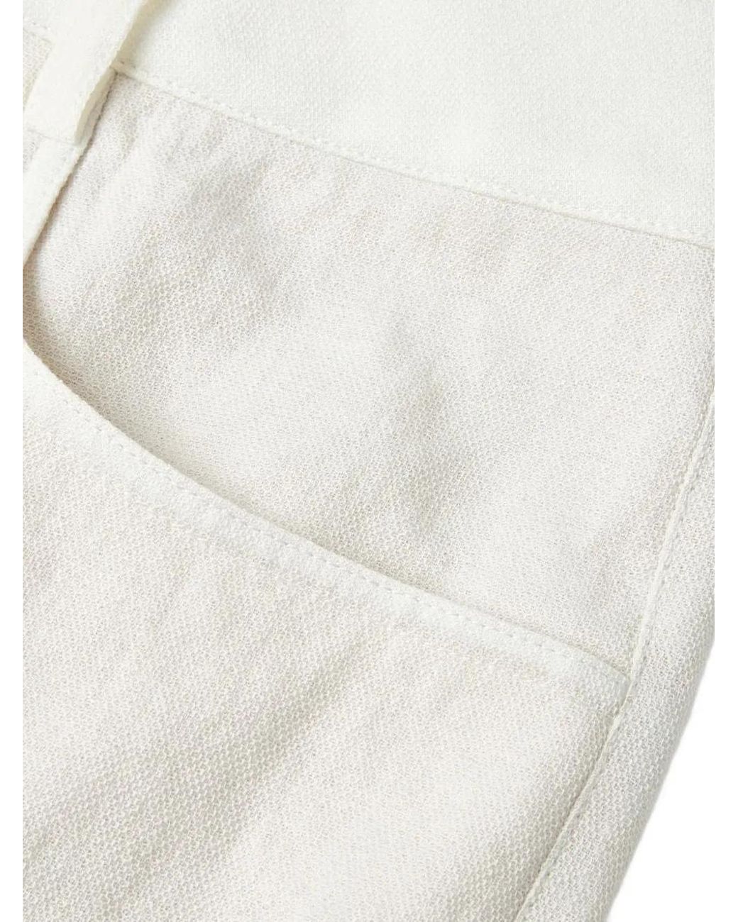 Shanghai Tang White Tang Textured Flared Trousers