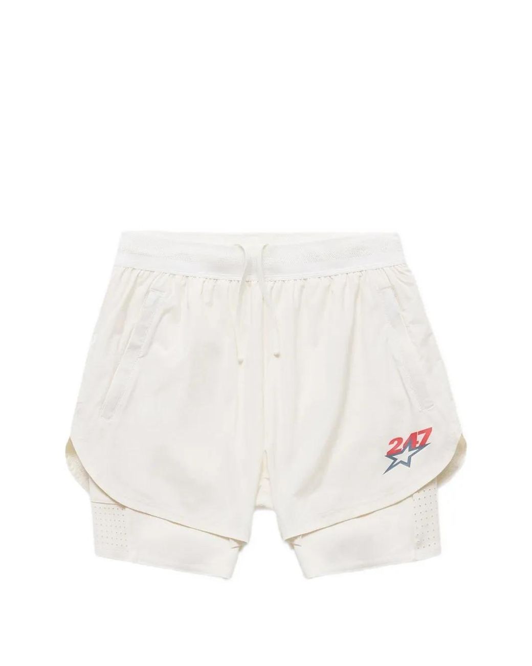 Represent White 247 Hybrid 2-In-1 Shorts for men