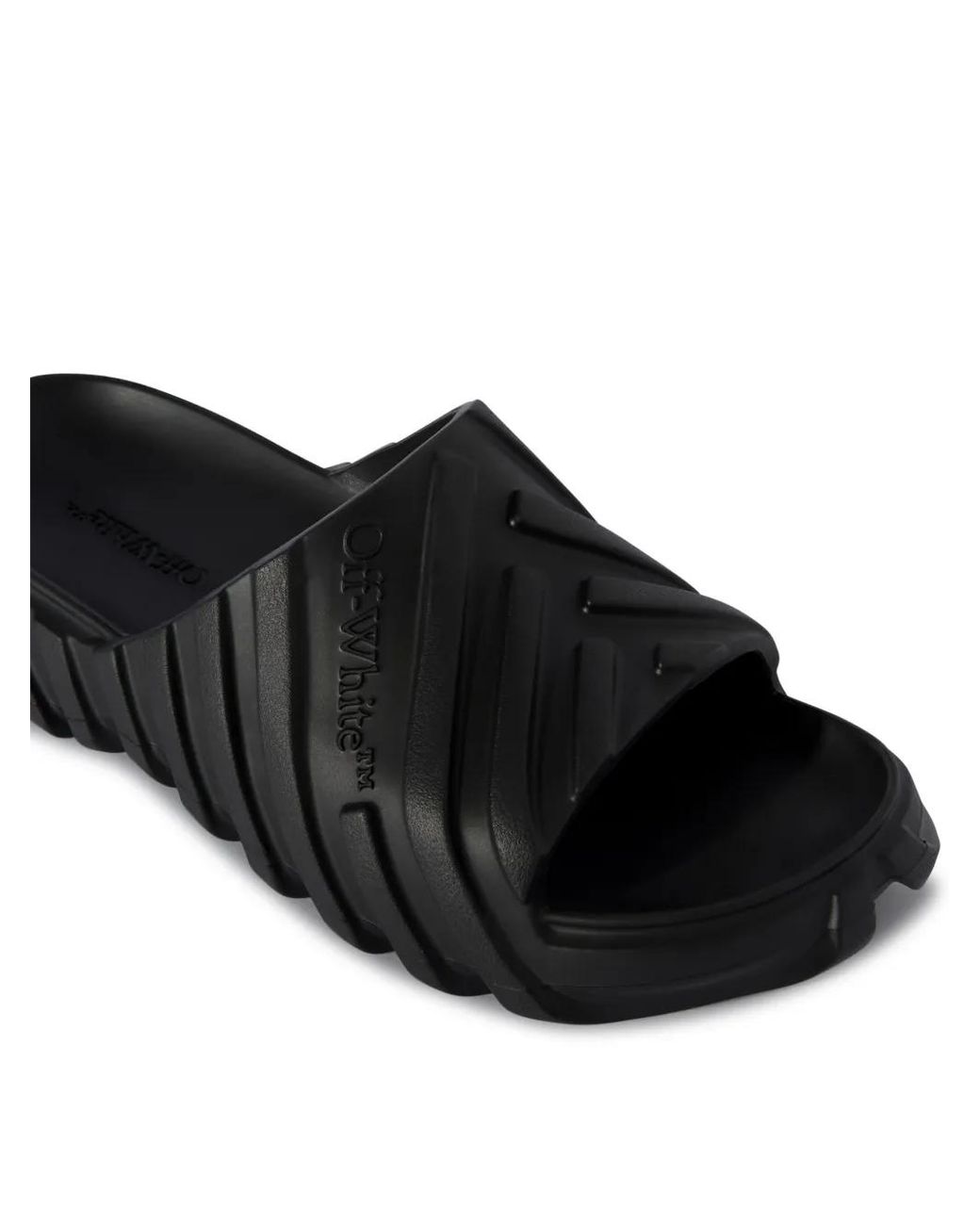 Off-White c/o Virgil Abloh Black Off Exploration Sliders for men