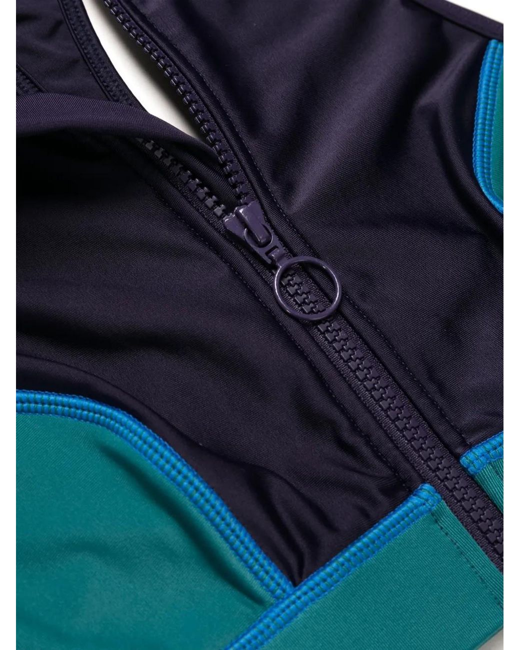 Duskii Blue Colour-Block Bikini Top