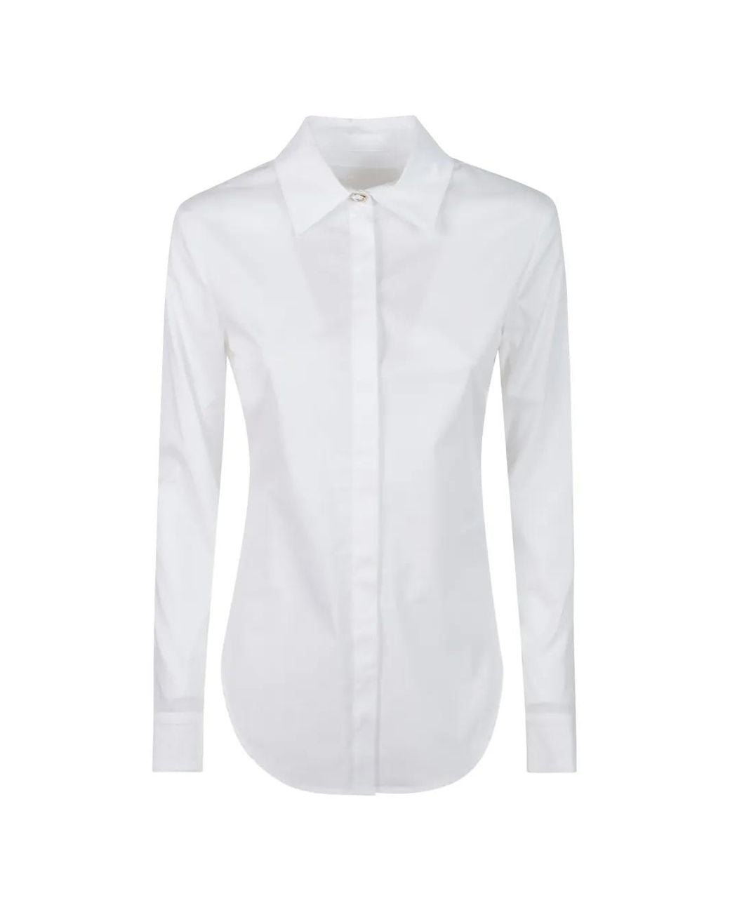 Dondup White Jewelled-Button Long-Sleeve Shirt
