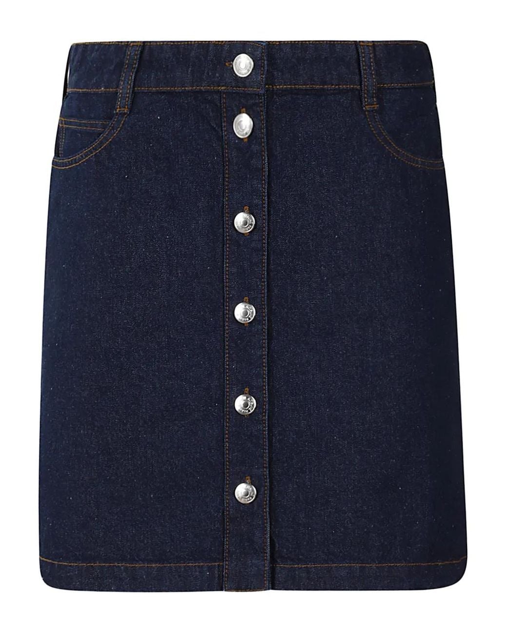 Maison Kitsuné Blue Denim Mini Skirt