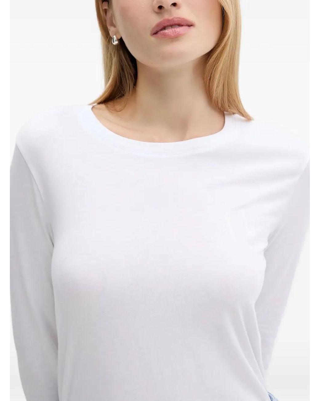 ARMANI EXCHANGE White Long Sleeve T-Shirt