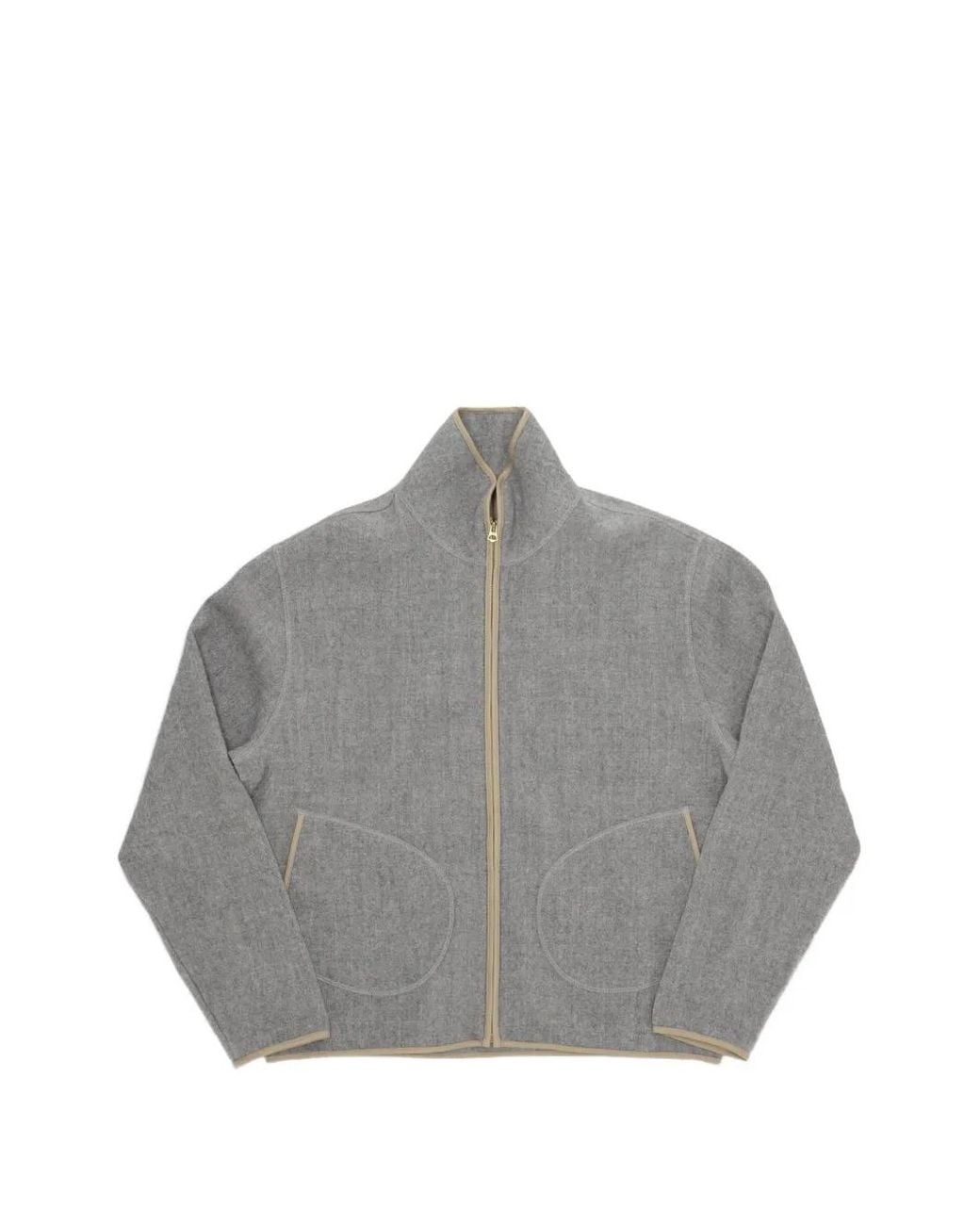 Fortela Gray K13 Brushed-Wool Zip-Up Jacket for men