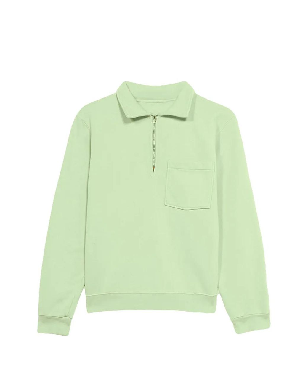 Fortela Green Yale Zip Chest-Pocket Polo Shirt for men
