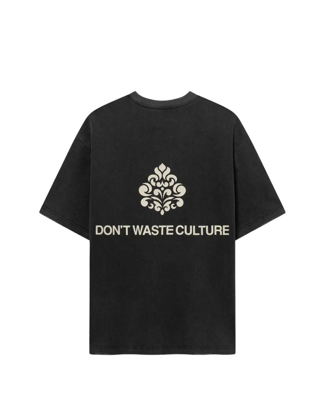 don't waste culture Black Azemari Logo-Print T-Shirt for men