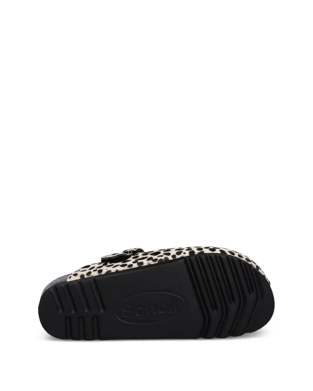 Scholl White Fae Dalmatian Buckle Mules