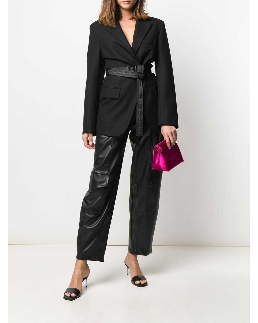 Alexander Wang Satin Lunch Bag Clutch in Pink Lyst UK