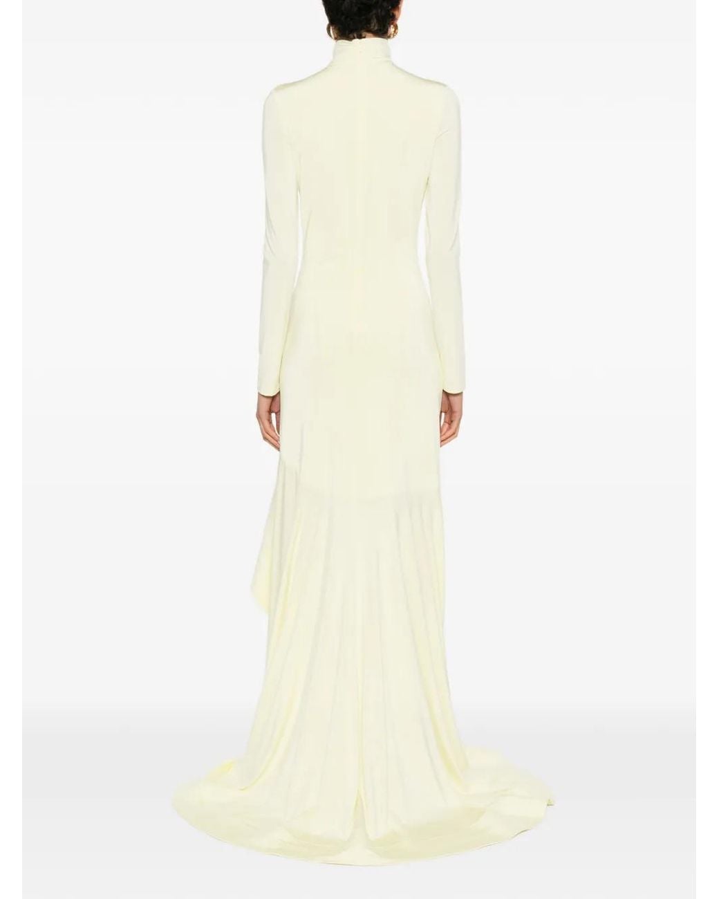 Stella McCartney White Ruffled Asymmetric Dress