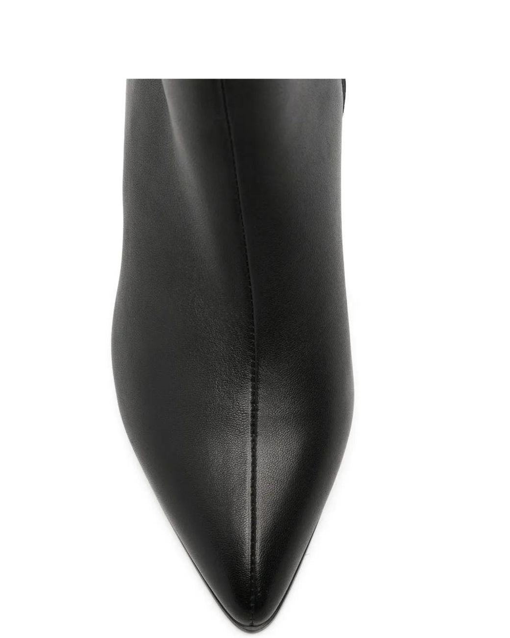 ADRIANNA FERETTI Black Buckle-Detail Pointed-Toe Ankle Boots