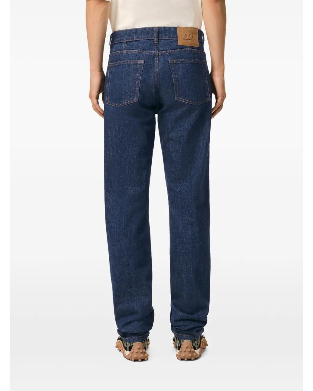 AMI Gerafelde Jeans in het Blue voor heren