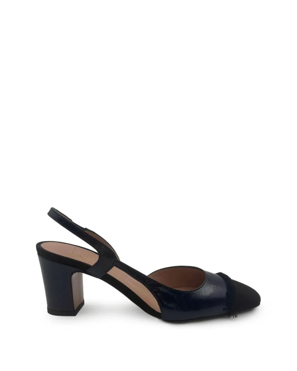 Roberto Festa Black Ficus Fringed Slingback Pumps