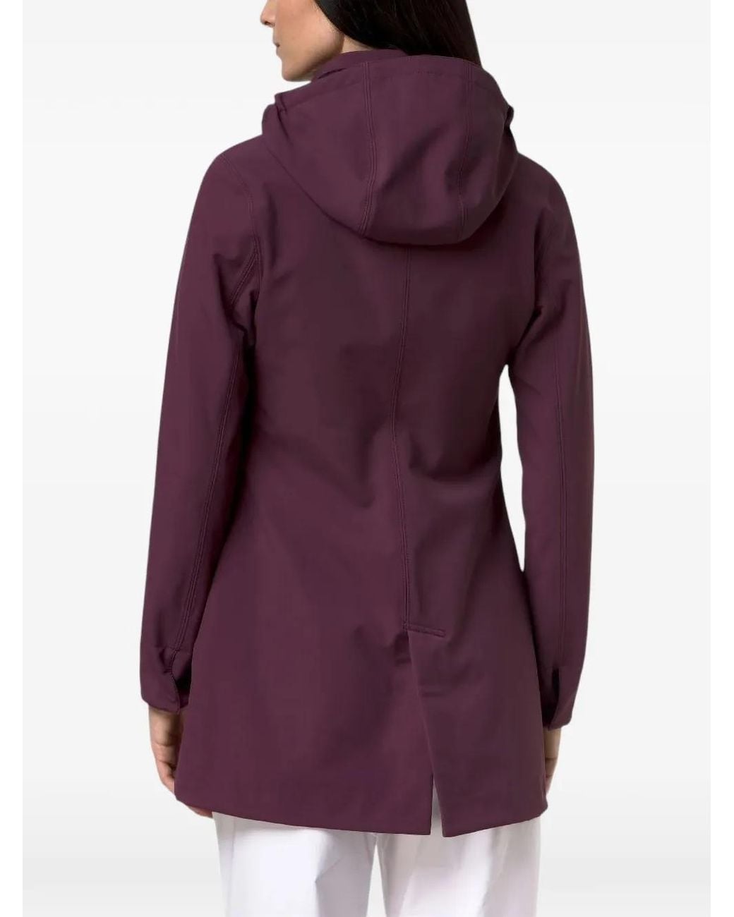 K-Way Purple Mathy Bonded Trench Coat