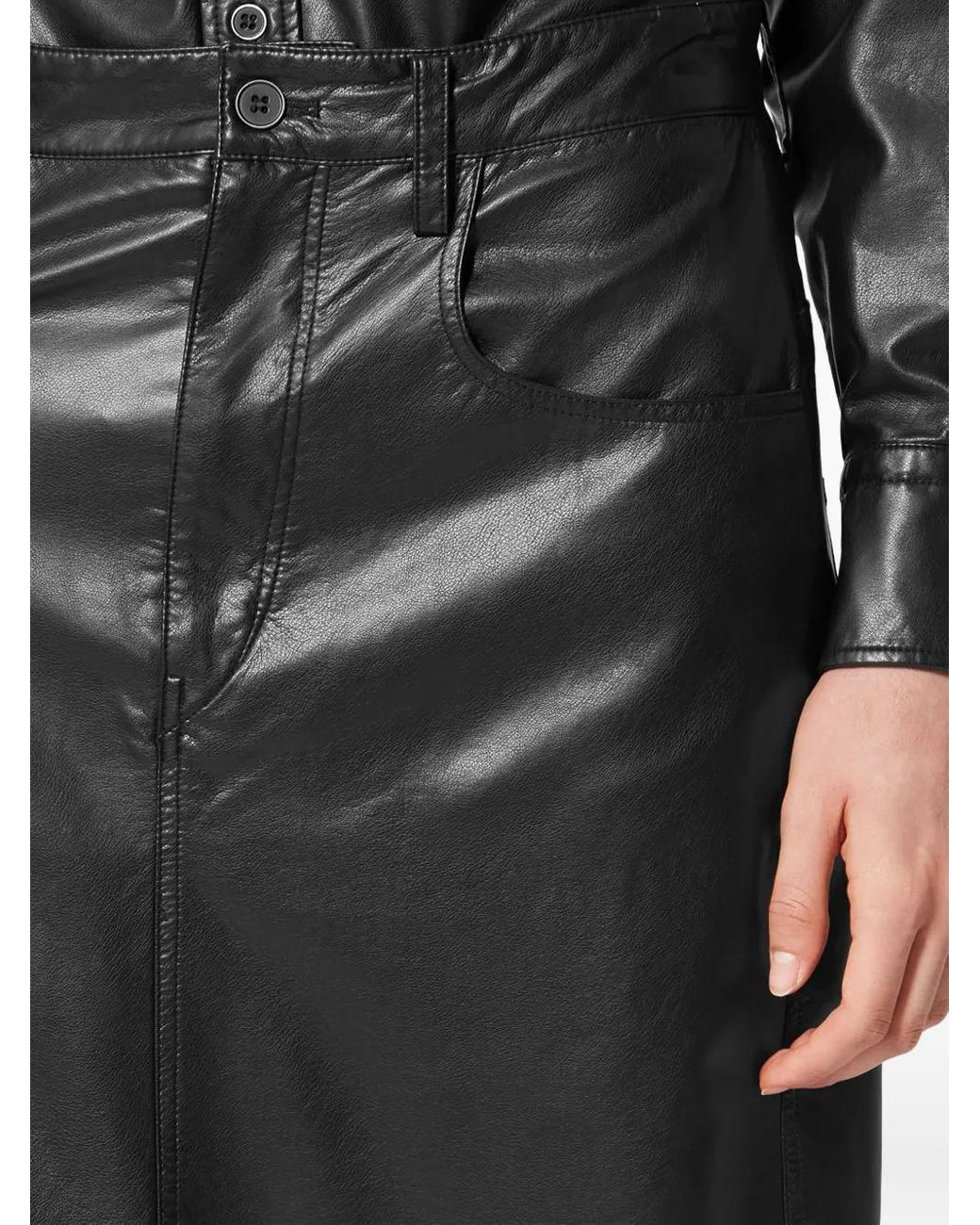 Isabel Marant Black Isabel Marant Etoile Marant Étoile Nilauria Faux Leather Skirt