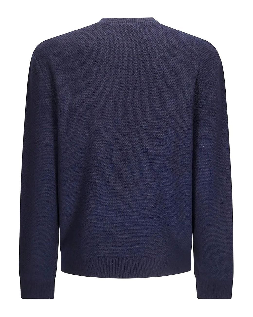 A.P.C. Blue Textured Wool Crew-Neck Sweater for men