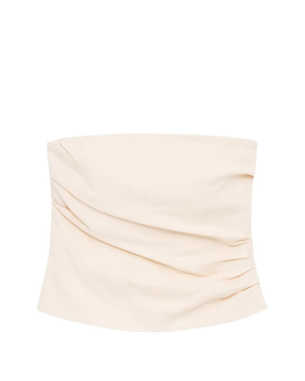 Anine Bing Natural Tyla Gathered Top