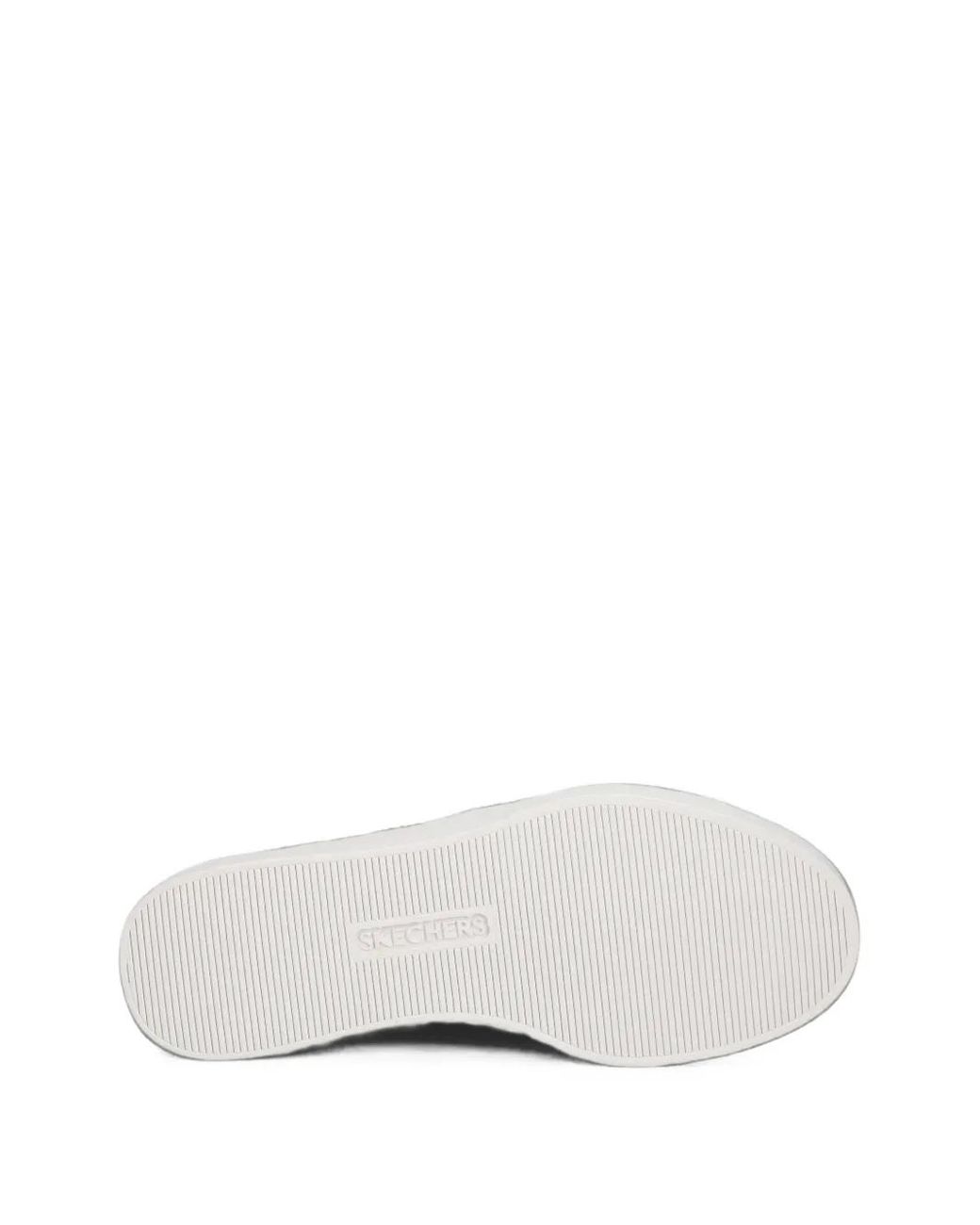 Skechers White Eden Lx Leather Panelled Sneakers
