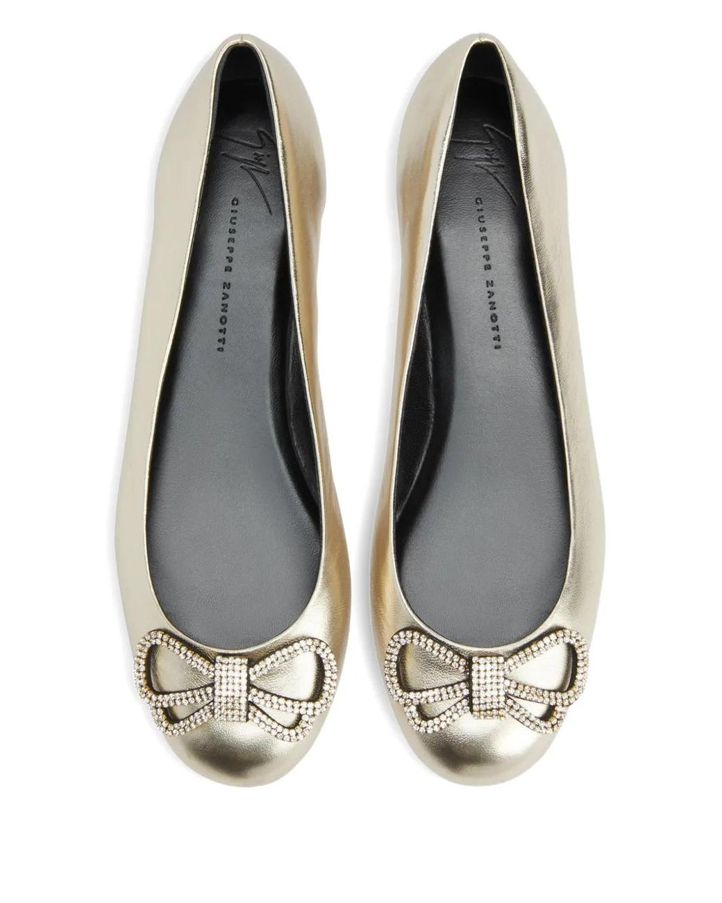 Giuseppe Zanotti White Zari' Embellished Ballet