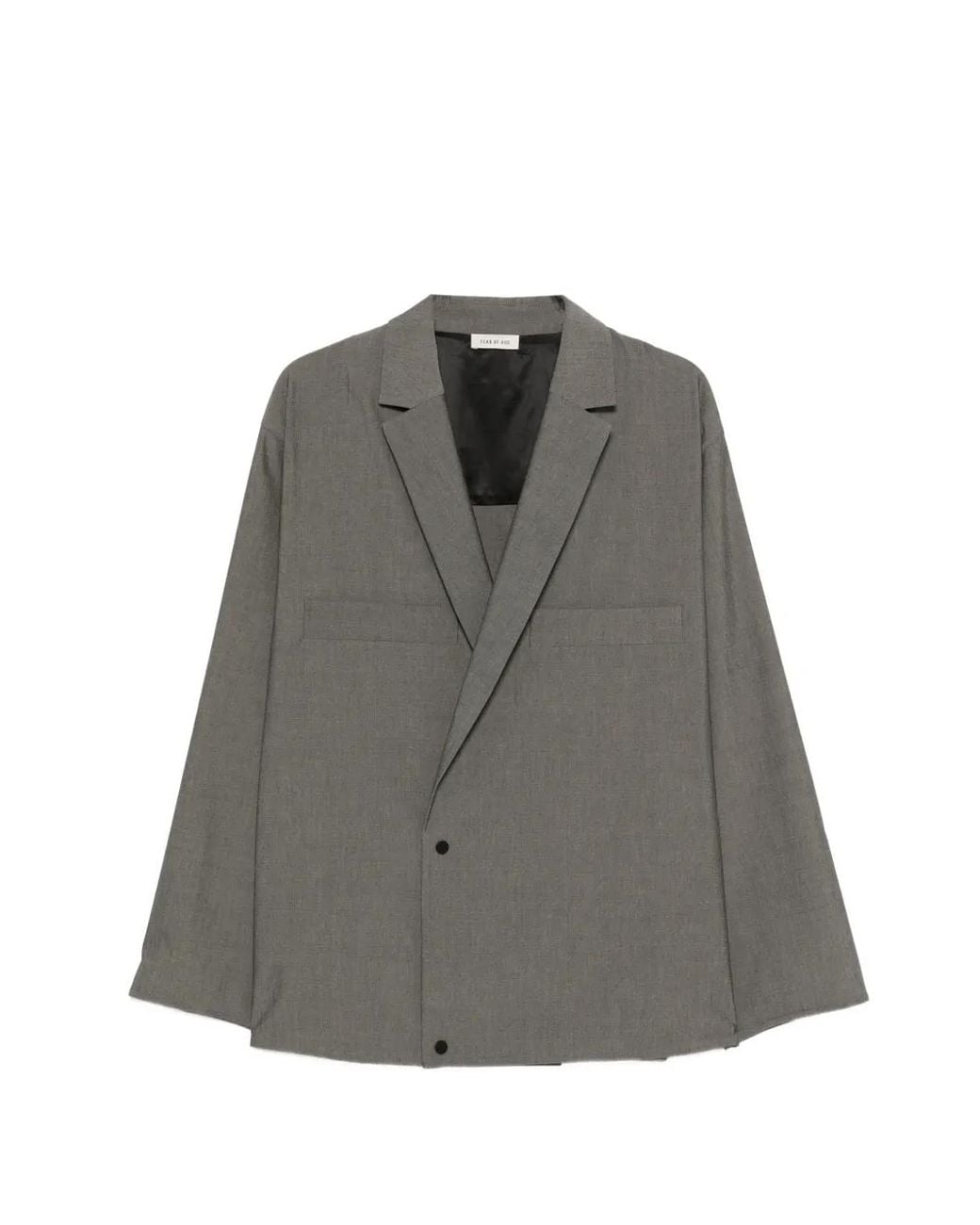 Fear Of God Gray Cotton Wool Oxford Shirt Jacket for men