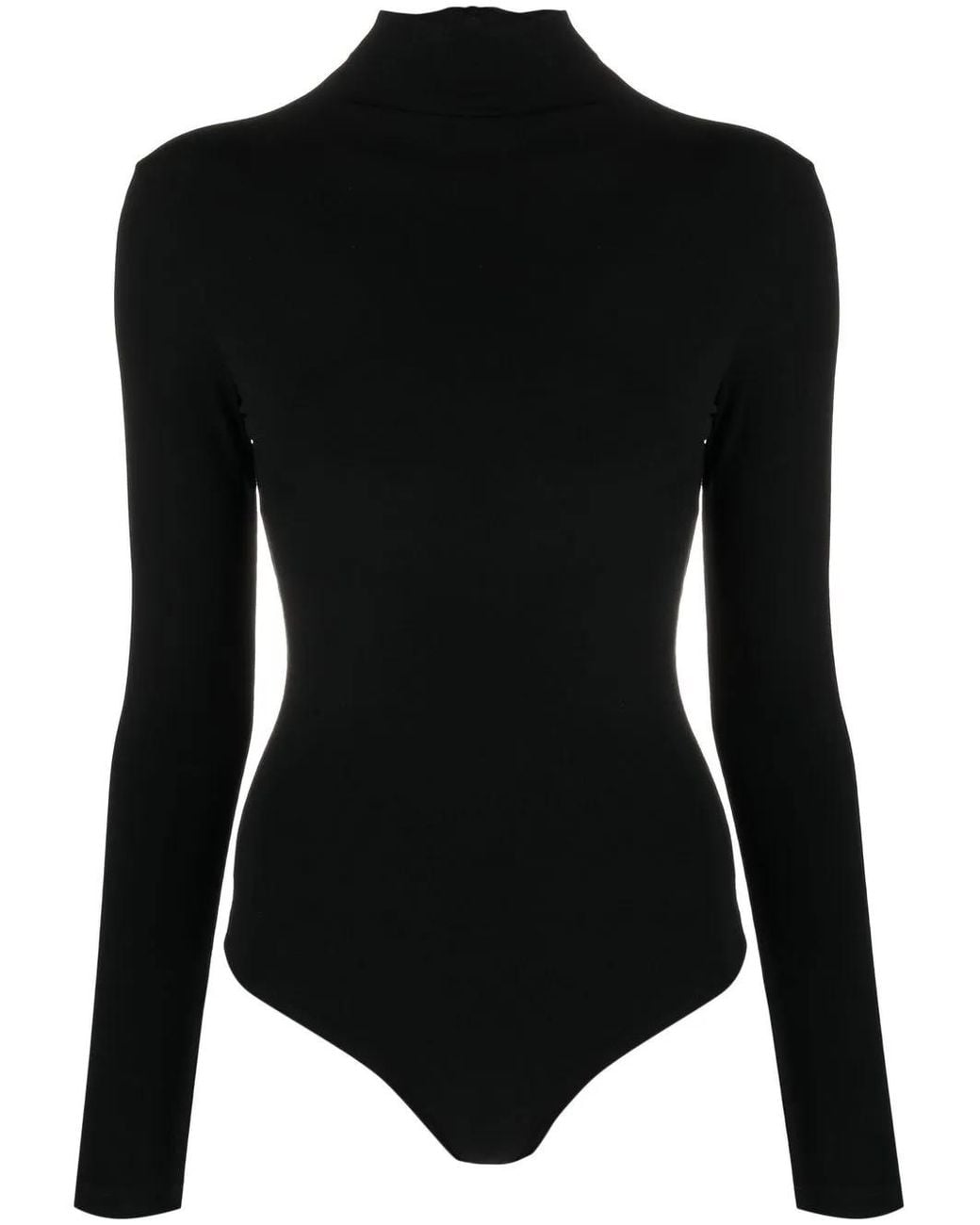 Atu Body Couture Black High-Neck Long-Sleeved Bodysuit