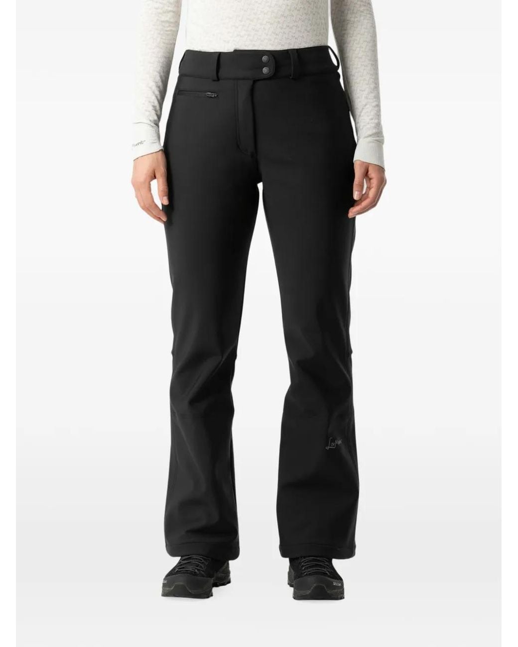 Lamunt Black Stefanie Logo-Embroidered Trousers