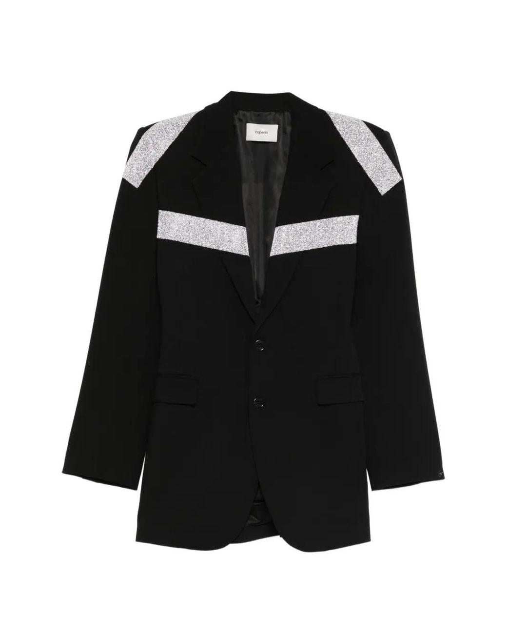 Coperni Black Embellished Single-Breasted Blazer