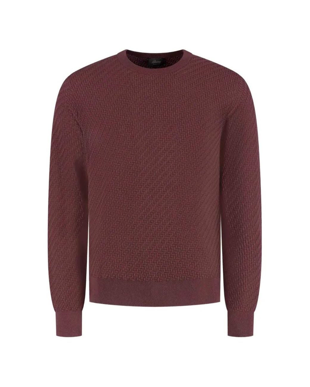 Brioni Purple Crew-Neck Long-Sleeve Sweater for men