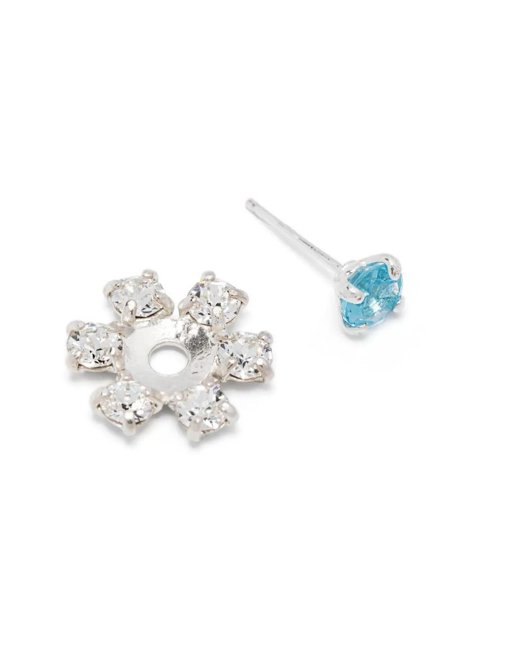 Wouters & Hendrix Blue Flower-Shaped Stud Earrings