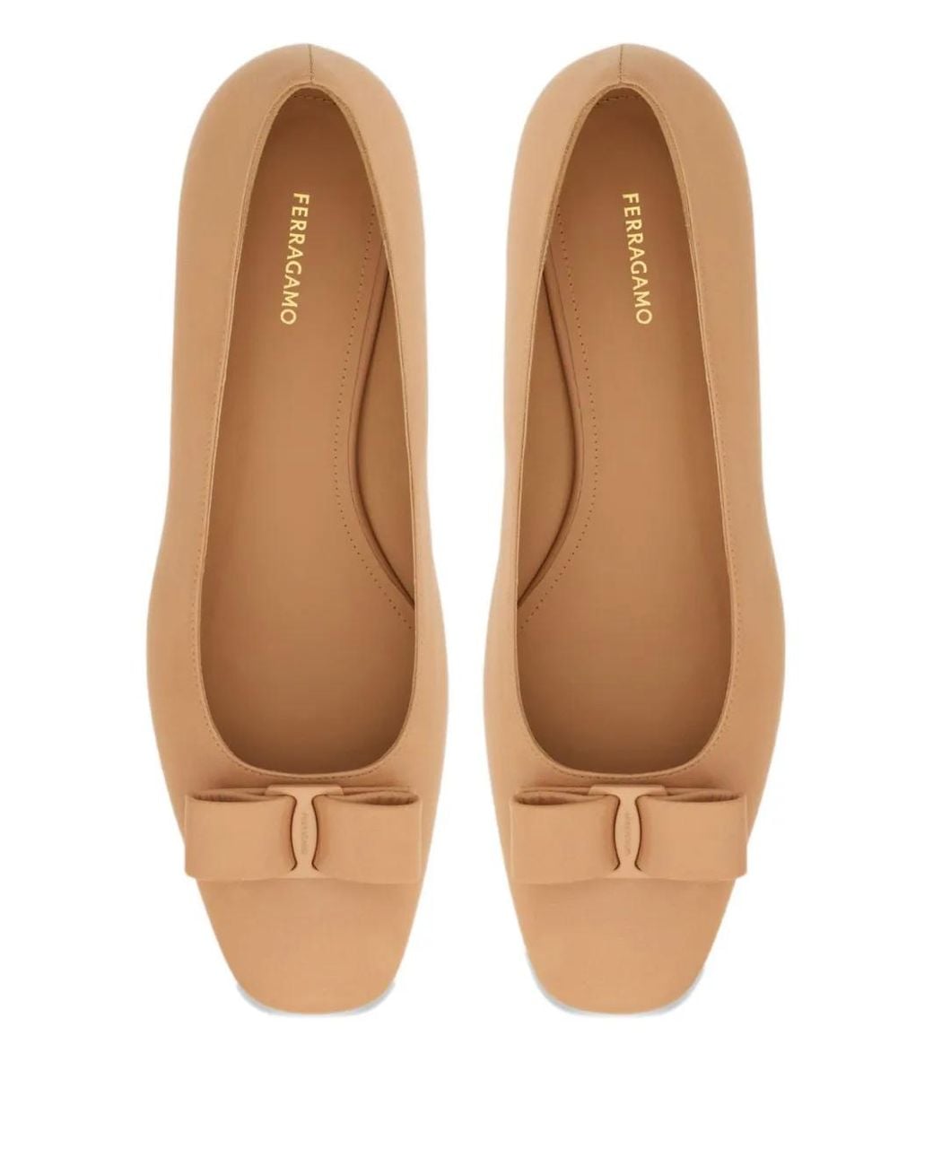 Ferragamo Brown Iconic Bow Pumps