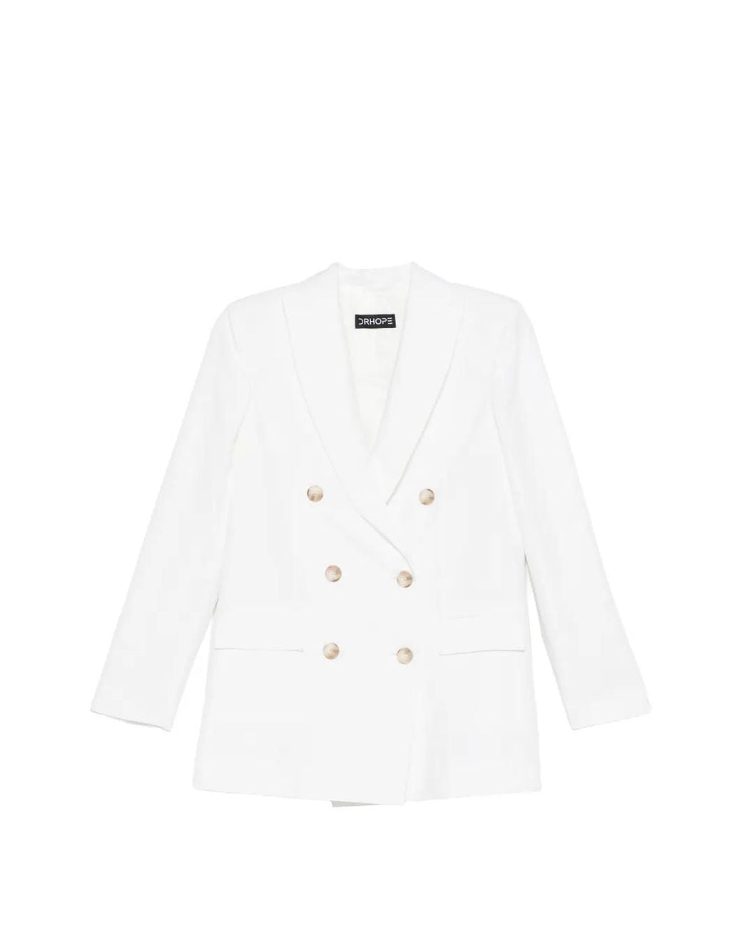 DR. HOPE White Double-Breasted Blazer