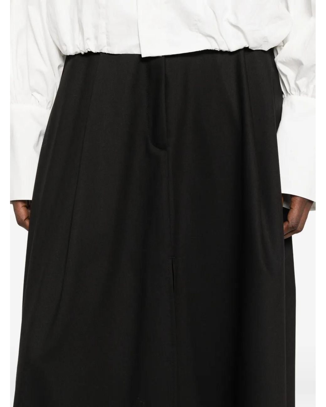 Thelatest Black Daisy Pleated Skirt