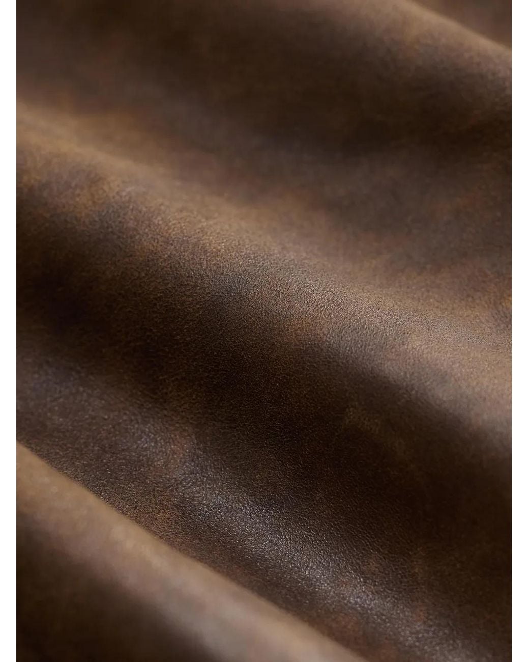 RRL Brown Corduroy-Collar Leather Jacket for men