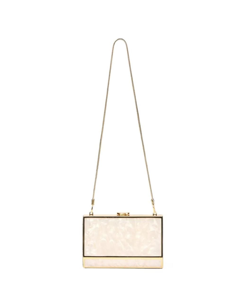 Jonathan Simkhai Natural Maddox Marbled Clutch Bag