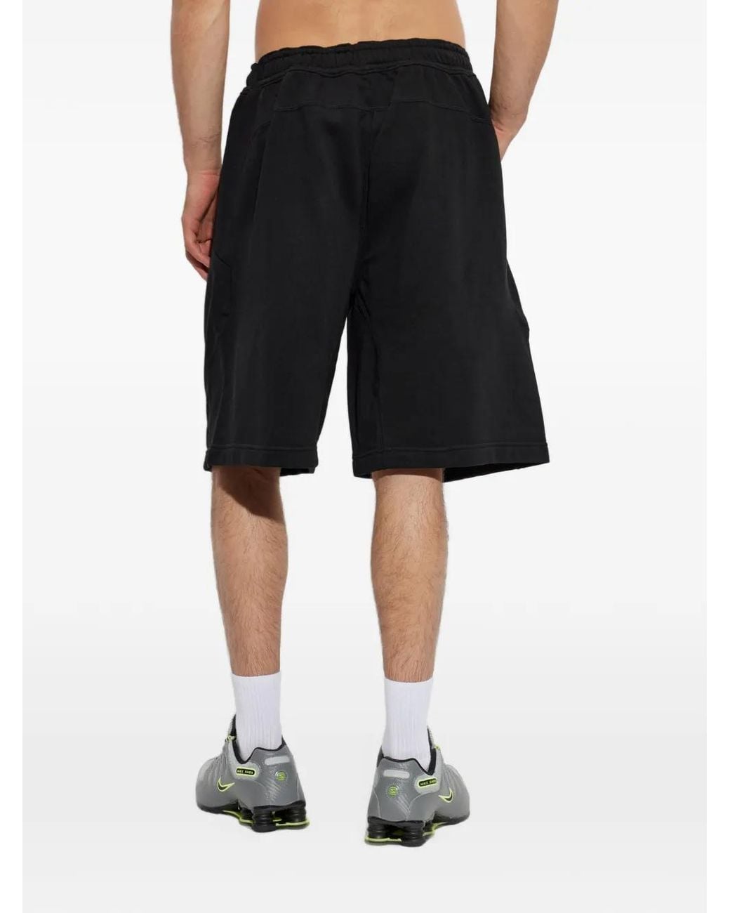 Nike Black Logo-Patch Drawstring Shorts for men
