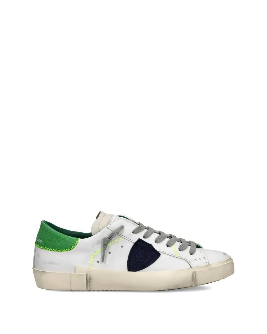 Philippe Model White Prsx Logo-Patch Sneakers for men