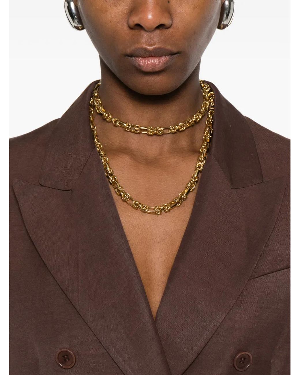 P.A.R.O.S.H. Brown Double-Breasted Blazer