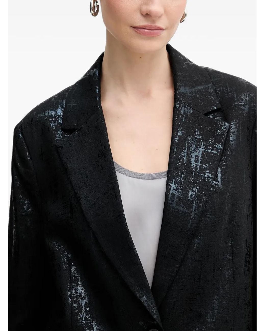 Silvian Heach Black Regular-Fit Blazer