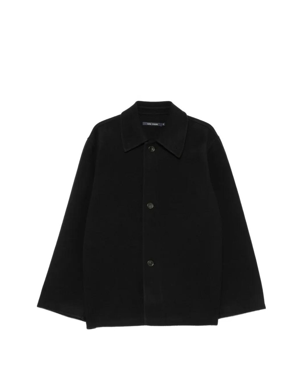 Sofie D'Hoore Black Cousin Button-Fastening Classic-Collar Coat