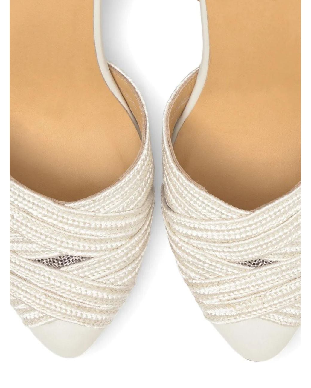 Castaner White Joy Geometric-Wedge Espadrilles