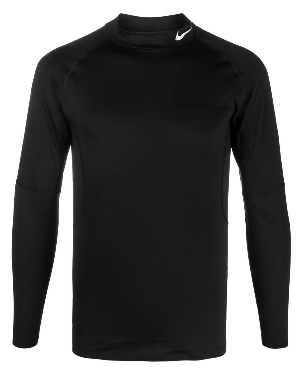 Nike Black Dri-Fit Fitness Mock-Neck T-Shirt for men
